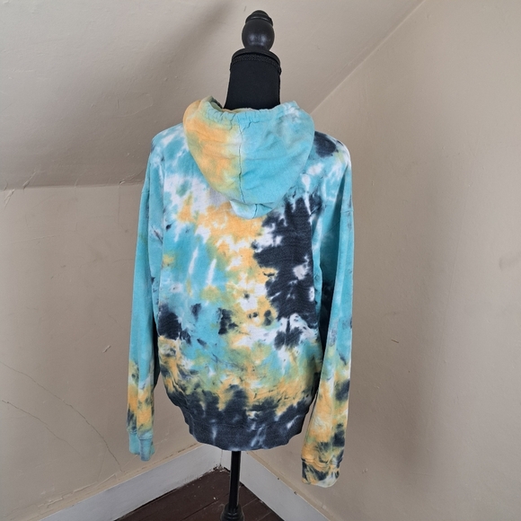 AC/DC Tie Dye Hoodie AC⚡️DC LOGO Pullover Front Pocket Size M - Picture 4 of 11